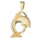 14K GOLD NAUTICAL CHARM - DOLPHIN #493