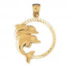 14K GOLD NAUTICAL CHARM - DOLPHIN #491