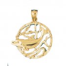 14K GOLD NAUTICAL CHARM - DOLPHIN #488