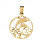 14K GOLD NAUTICAL CHARM - DOLPHIN #484