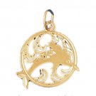 14K GOLD NAUTICAL CHARM - DOLPHIN #483