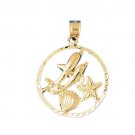 14K GOLD NAUTICAL CHARM - DOLPHIN #481