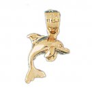 14K GOLD NAUTICAL CHARM - DOLPHIN #473