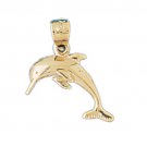 14K GOLD NAUTICAL CHARM - DOLPHIN #470