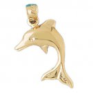 14K GOLD NAUTICAL CHARM - DOLPHIN #457