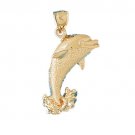 14K GOLD NAUTICAL CHARM - DOLPHIN #455