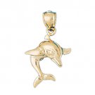 14K GOLD NAUTICAL CHARM - DOLPHIN #453