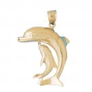 14K GOLD NAUTICAL CHARM - DOLPHIN #449
