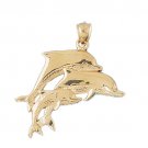 14K GOLD NAUTICAL CHARM - DOLPHIN #448