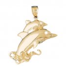 14K GOLD NAUTICAL CHARM - DOLPHIN #447
