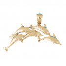 14K GOLD NAUTICAL CHARM - DOLPHIN #443