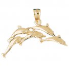 14K GOLD NAUTICAL CHARM - DOLPHIN #442