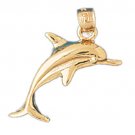 14K GOLD NAUTICAL CHARM - DOLPHIN #436