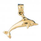 14K GOLD NAUTICAL CHARM - DOLPHIN #437