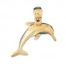 14K GOLD NAUTICAL CHARM - DOLPHIN #435