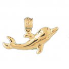 14K GOLD NAUTICAL CHARM - DOLPHIN #433