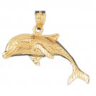 14K GOLD NAUTICAL CHARM - DOLPHIN #432