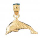 14K GOLD NAUTICAL CHARM - DOLPHIN #429