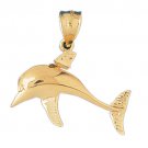 14K GOLD NAUTICAL CHARM - DOLPHIN #425
