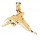 14K GOLD NAUTICAL CHARM - DOLPHIN #424