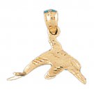 14K GOLD NAUTICAL CHARM - DOLPHIN #405