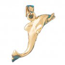 14K GOLD NAUTICAL CHARM - DOLPHIN #404