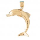 14K GOLD NAUTICAL CHARM - DOLPHIN #398