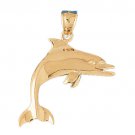 14K GOLD NAUTICAL CHARM - DOLPHIN #388