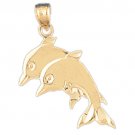 14K GOLD NAUTICAL CHARM - DOLPHIN #377