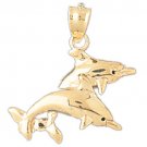 14K GOLD NAUTICAL CHARM - DOLPHIN #370