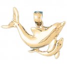 14K GOLD NAUTICAL CHARM - DOLPHIN #368