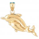 14K GOLD NAUTICAL CHARM - DOLPHIN #363