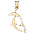 14K GOLD NAUTICAL CHARM - DOLPHIN #361