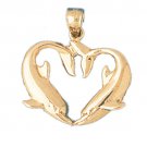 14K GOLD NAUTICAL CHARM - DOLPHIN #350
