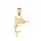 14K GOLD NAUTICAL CHARM - MARLIN #529