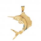 14K GOLD NAUTICAL CHARM - MARLIN #520