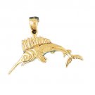 14K GOLD NAUTICAL CHARM - MARLIN #519