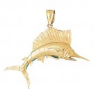 14K GOLD NAUTICAL CHARM - MARLIN #510