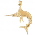 14K GOLD NAUTICAL CHARM - MARLIN #555