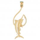 14K GOLD NAUTICAL CHARM - MARLIN #548
