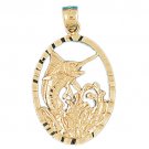 14K GOLD NAUTICAL CHARM - MARLIN #547