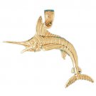 14K GOLD NAUTICAL CHARM - MARLIN #542