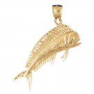 14K GOLD NAUTICAL CHARM - MARLIN #562