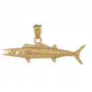 14K GOLD NAUTICAL CHARM - SALMON #597