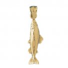 14K GOLD NAUTICAL CHARM - SALMON #592
