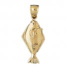 14K GOLD NAUTICAL CHARM - SALMON #590