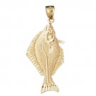 14K GOLD NAUTICAL CHARM - SALMON #588