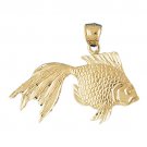 14K GOLD NAUTICAL CHARM - GOLDFISH #583