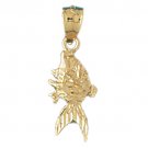 14K GOLD NAUTICAL CHARM - GOLDFISH #581