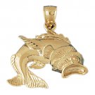 14K GOLD NAUTICAL CHARM - GOLDFISH #574